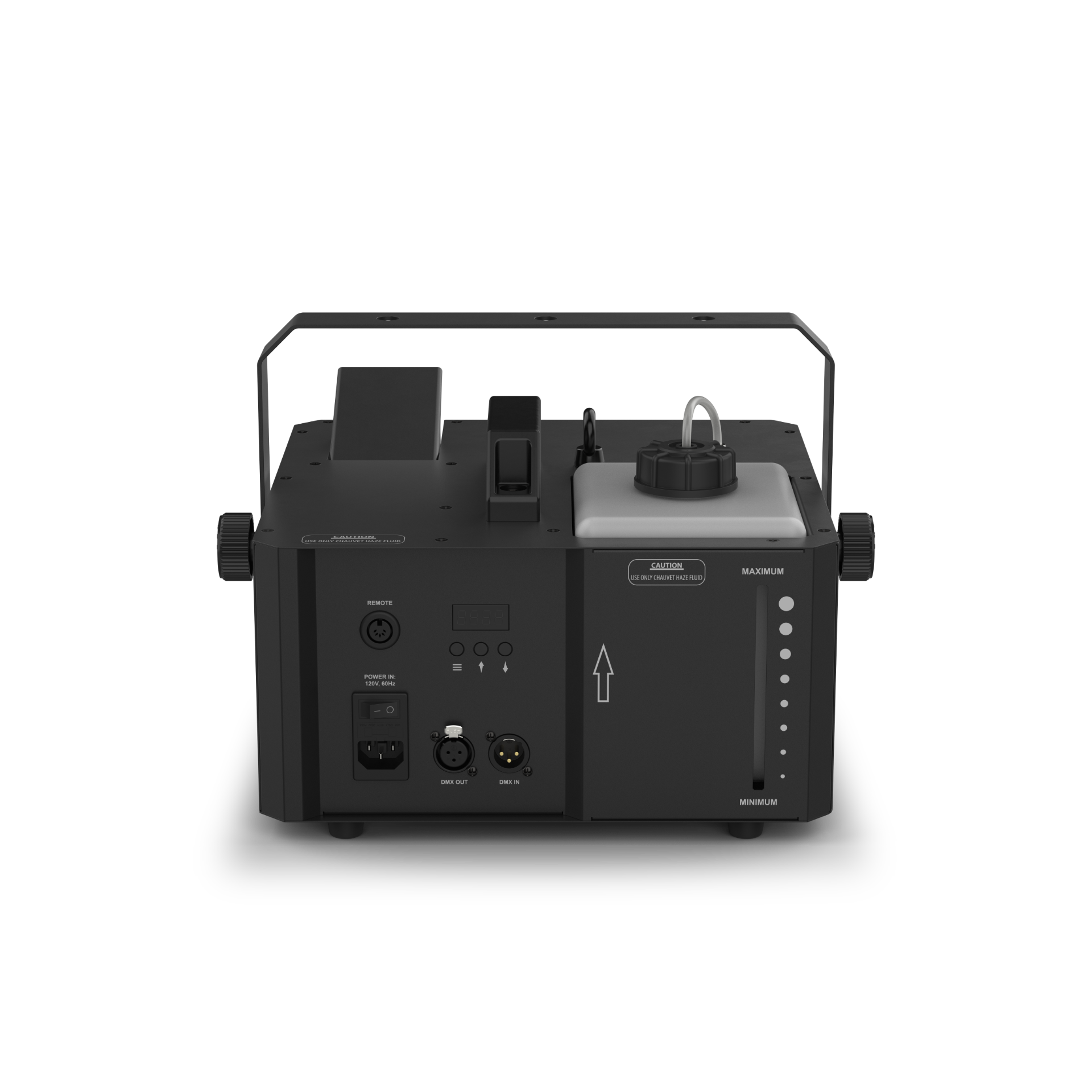 CHAUVET DJ Hurricane Haze 2DX Rückansicht mit DMX-Anschlüssen