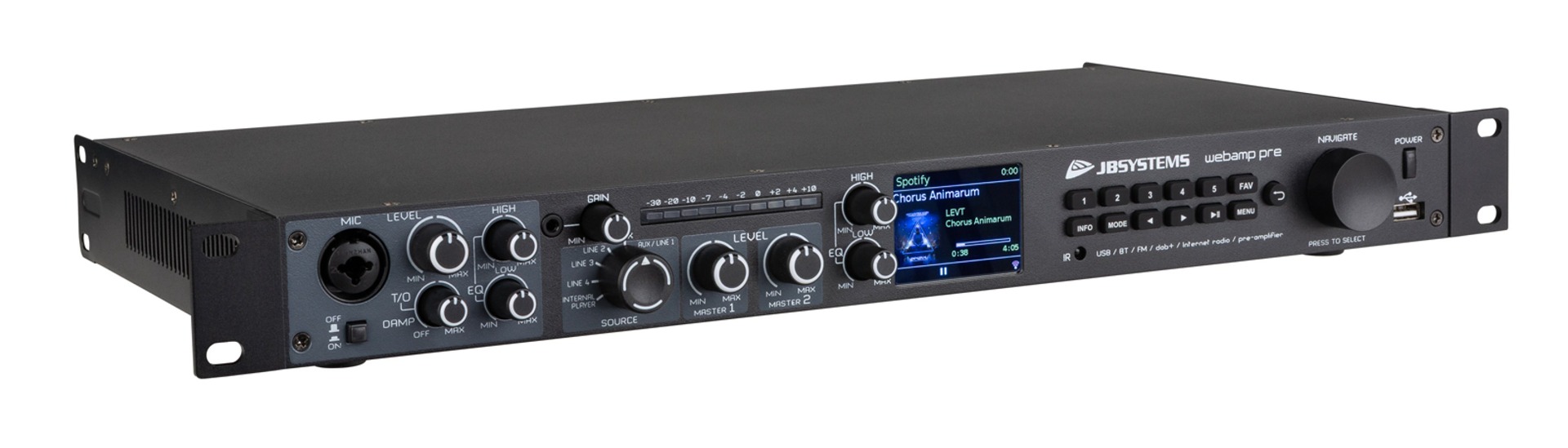 JB Systems WEBAMP PRE Streaming Player und Audio-Vorverstärker