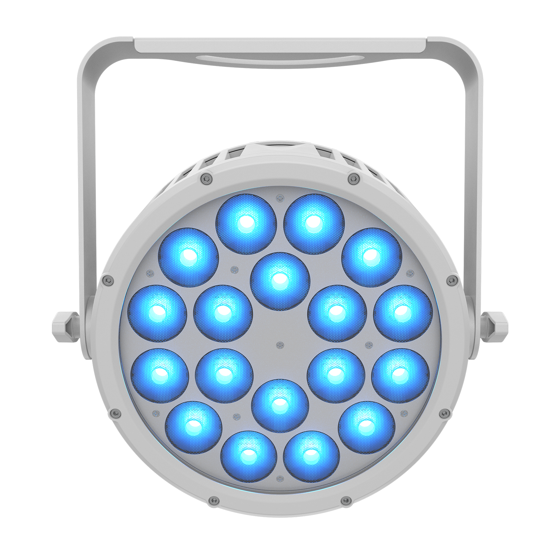 COLORdash Par H18X M mit 18 RGBWA-UV LEDs und weißem Marine-Grade-Gehäuse