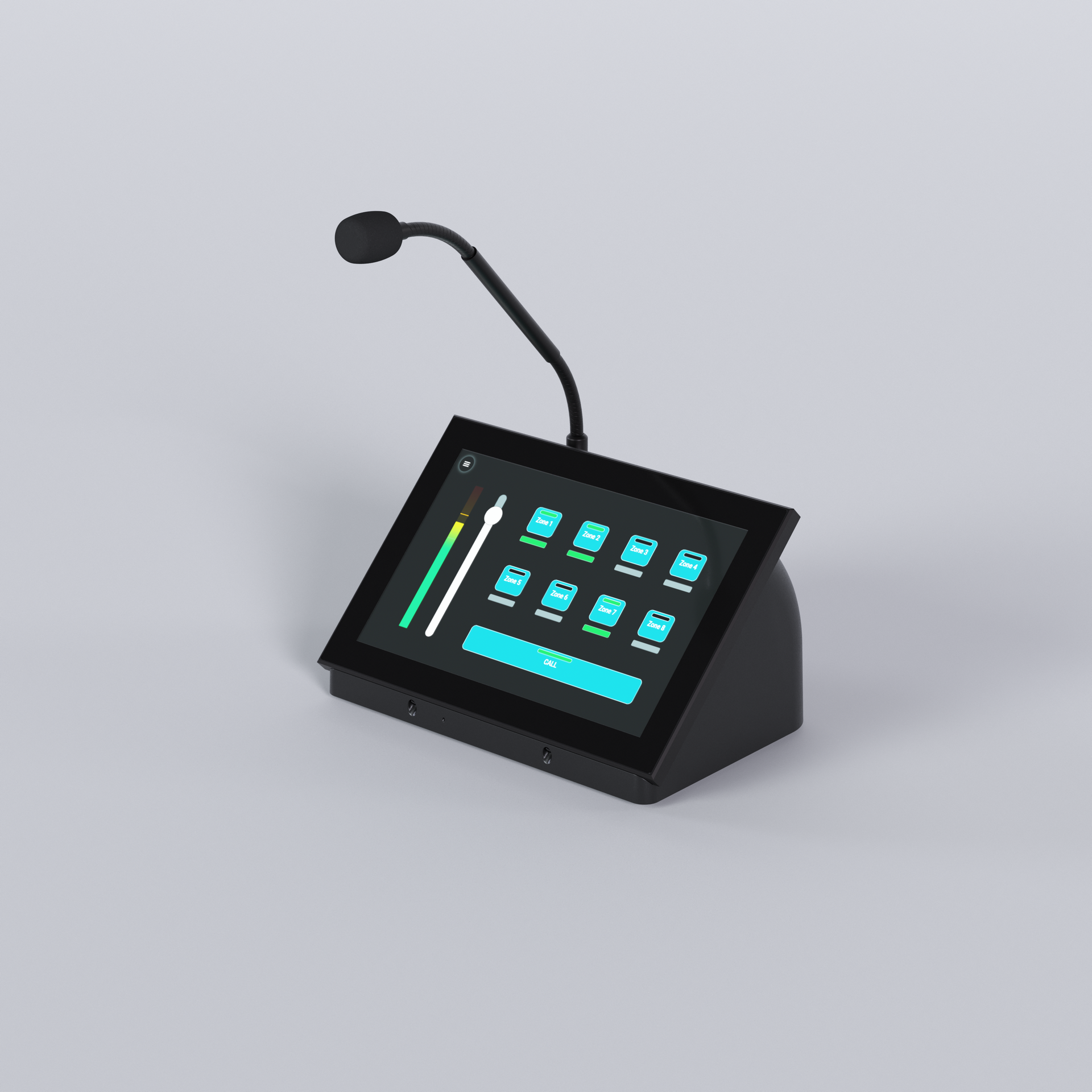Ecler PAGE-X10D Touchscreen mit Auswahl mehrerer Durchsagezonen