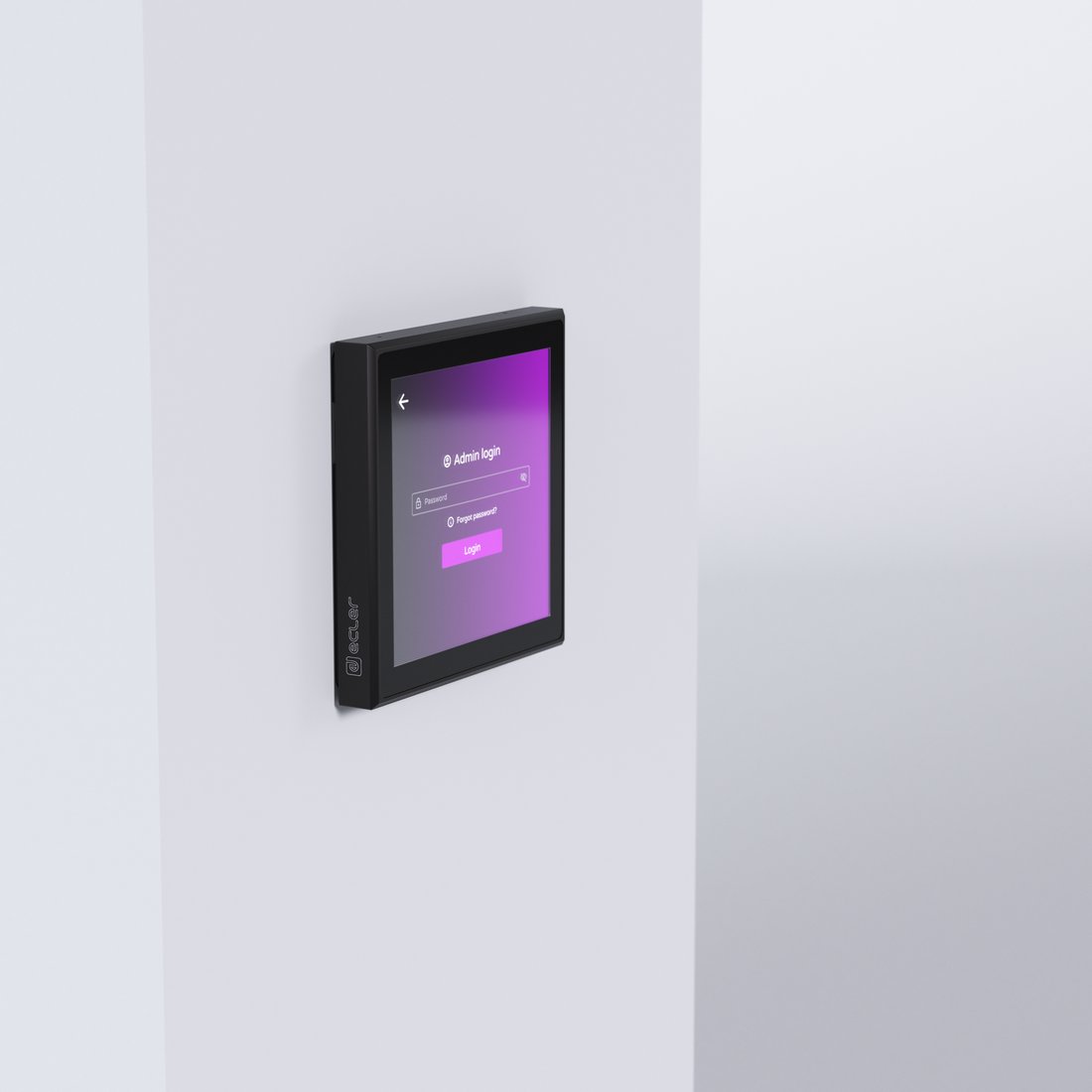 Ecler PULSO-4 4-Zoll Touchpanel an der Wand montiert