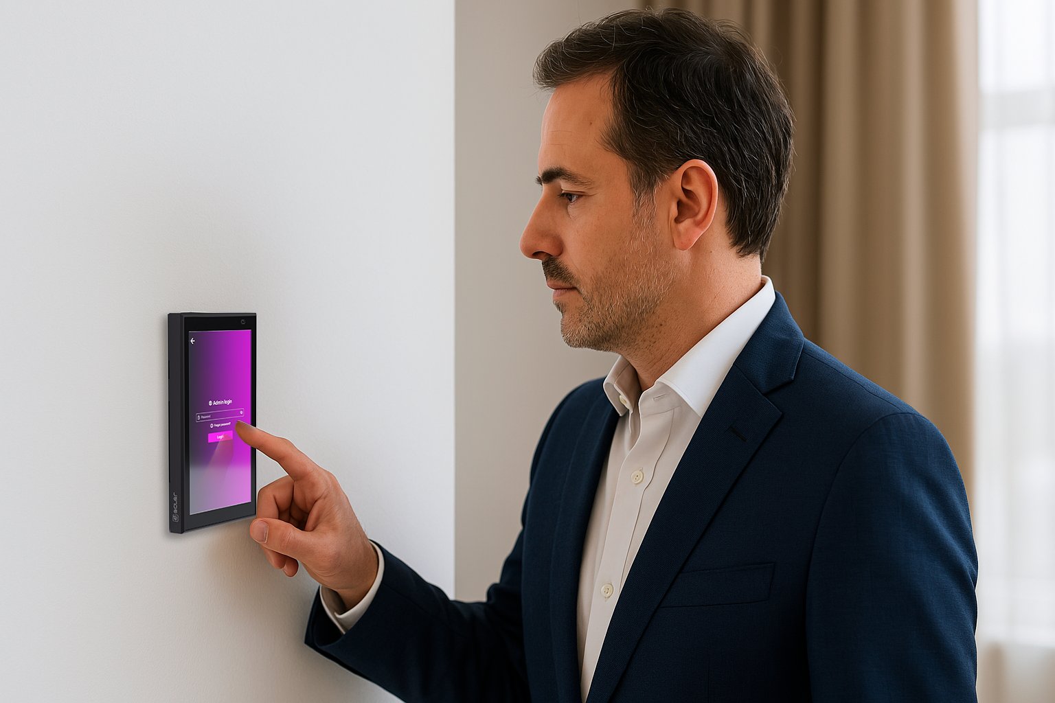 Bedienung einer Ecler PULSO Touch-Wandbedienung