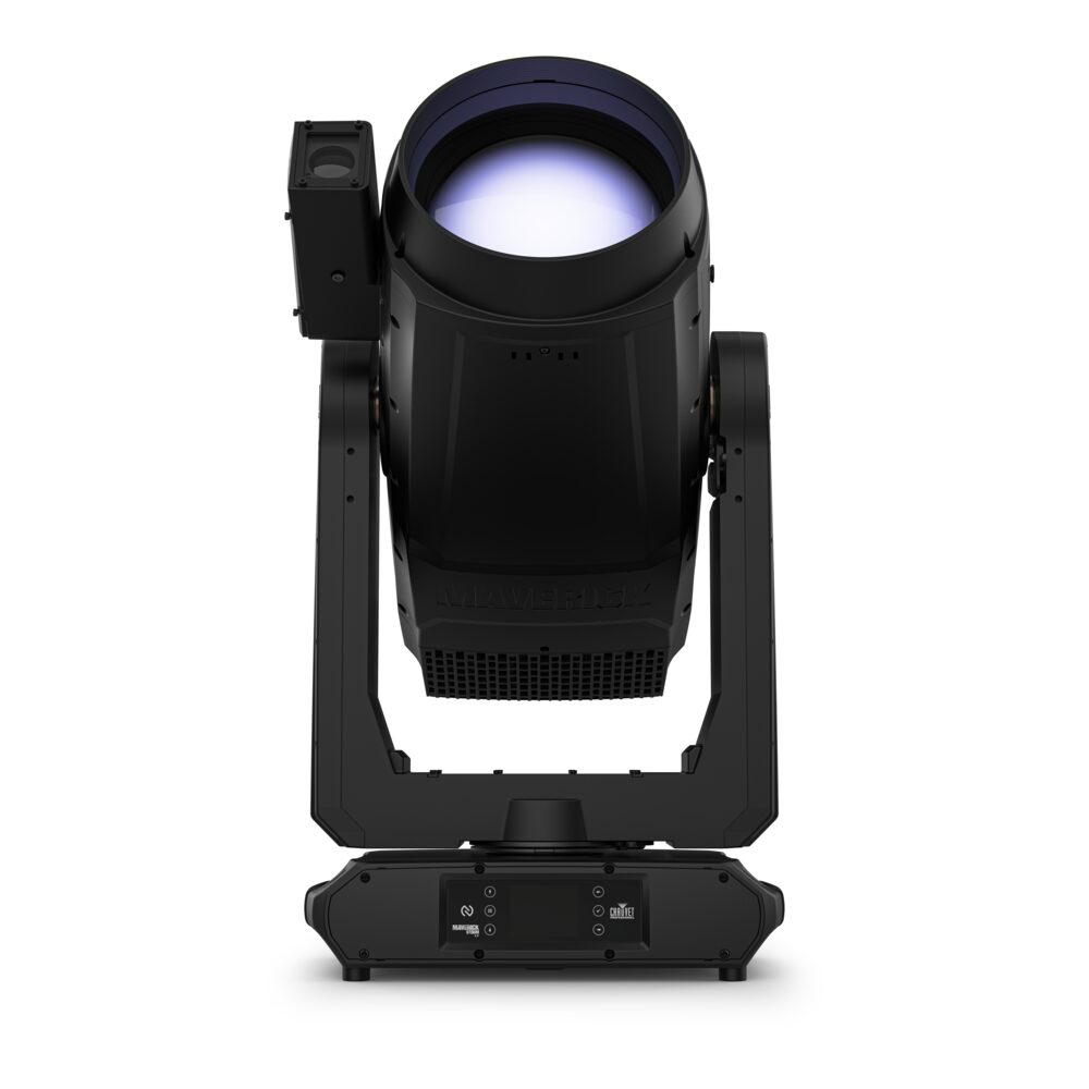 Maverick Storm LT mit montierter Kamera für Followspot-Systeme