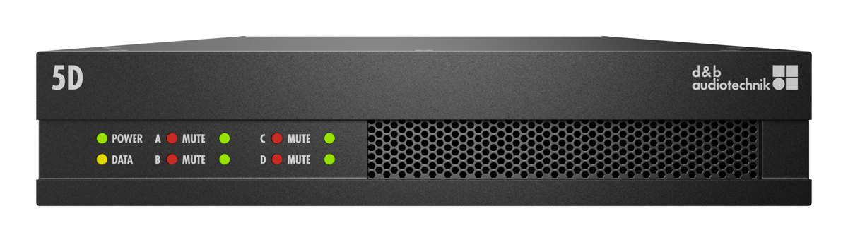 d&b audiotechnik 5D Verstärker, Frontansicht mit Status-LEDs